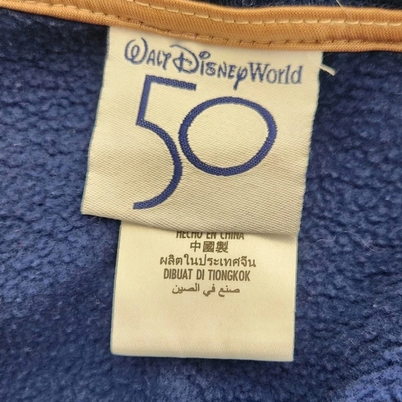 Walt Disney World 50th Anniversary Zip Up Hoodie Mickey Mouse & Friends 1X - Picture 10 of 10